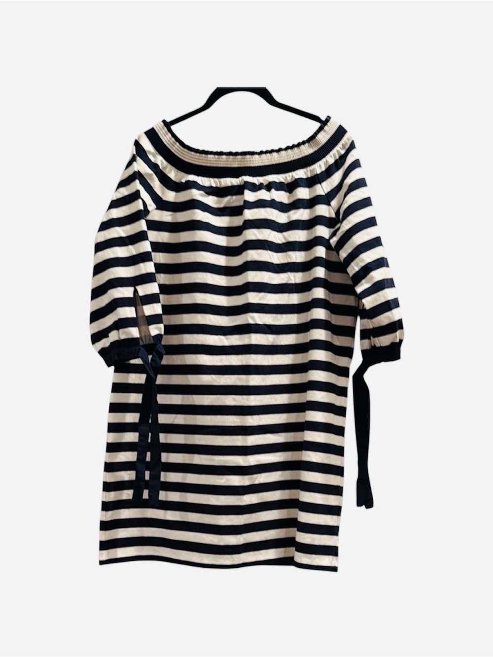 J. Crew Striped Off-Shoulder Mini Dress